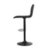 Faux Linen Bar Stools – Black – 2