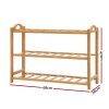 3 Tiers Bamboo Shoe Rack Storage Organiser Wooden Shelf Stand Shelves