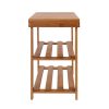 Bamboo Shoe Rack Wooden Seat Bench Organiser Shelf Stool