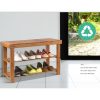 Bamboo Shoe Rack Wooden Seat Bench Organiser Shelf Stool