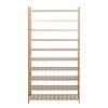 10-Tier Bamboo Shoe Rack Wooden Shelf Stand Storage Organizer