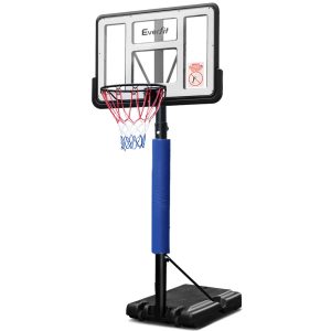 3.05M Basketball Hoop Stand System Ring Portable Net Height Adjustable – Blue