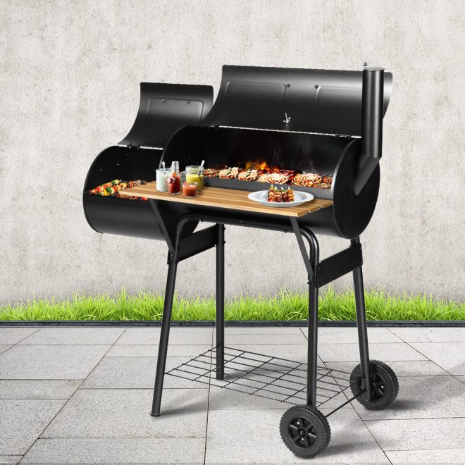 BBQ Grill 2-In-1 Offset Charcoal Smoker