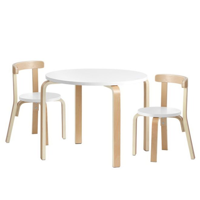 Nordic Kids Table Chair Desk Activity Study Play Children Modern – 3