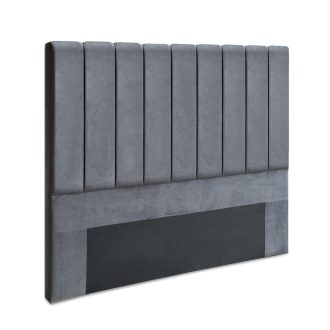 VELA Bed Head Headboard Bedhead Velvet Grey