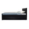 Keepit Bed Frame King Single Size Black Leather