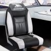 Set of 2 Folding Swivel Boat Seats – Black