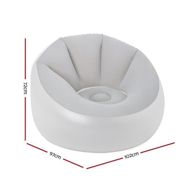 Inflatable Air Chair Sofa Lounge Seat LED Light