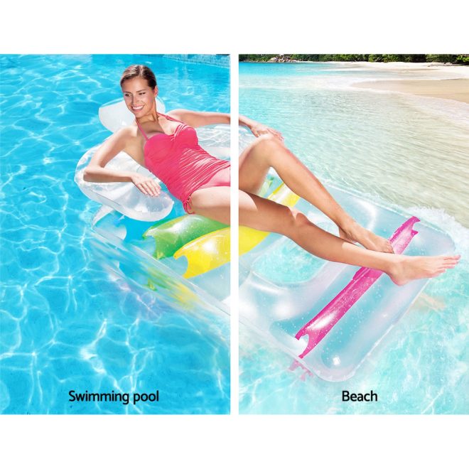 Pool Float Inflatable Lounge Seat Pillow Bed