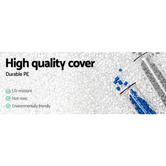 Pool Cover Fits 4.04×2.12m Above Ground Swimming Pool PE Blanket