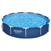 Swimming Pool 366x76cm Steel Frame Round Above Ground Pools w/ Filter Pump 6473L