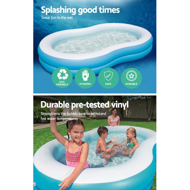 Kids Pool 262x157x46cm Inflatable Above Ground Swimming Pools 544L