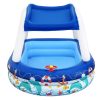 Kids Pool 213x155x132cm Inflatable Swimming w/ Canopy Play Pools 282L