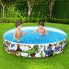 Kids Pool 183x38cm Round Above Ground Rigid Swimming Pools Dinosaur 946L