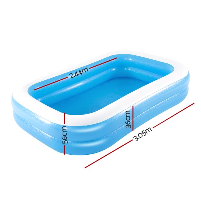 Inflatable Kids Above Ground Swimming Pool. – 262x175x51 cm