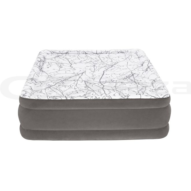 Air Mattress Queen Inflatable Bed 46cm Airbed Decorated Surface Grey