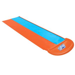 Bestway Inflatable Water Slip Slide Splash Toy Outdoor Play 4.88M – Orange and Blue, Double Kids