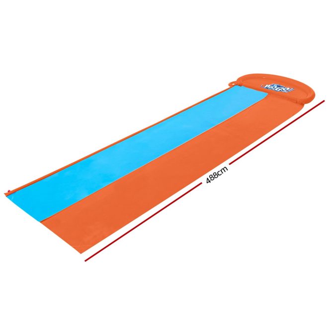 Bestway Inflatable Water Slip Slide Splash Toy Outdoor Play 4.88M – Orange and Blue, Double Kids