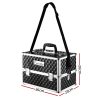 Portable Cosmetic Beauty Makeup Case – Diamond Black