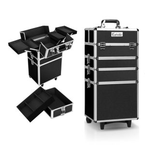 7 in 1 Portable Cosmetic Beauty Makeup Trolley – Black