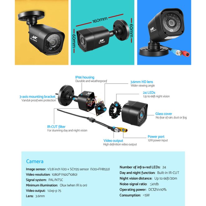 CCTV Security System 8CH DVR 1080P Camera Sets