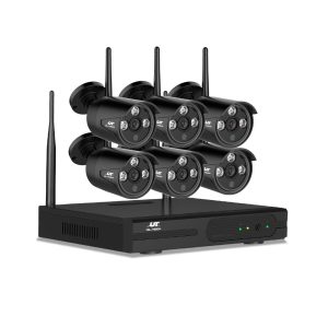 3MP 8CH Wireless Security Camera NVR Video – 6, Not Included