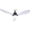 Devanti 48” Ceiling Fan DC Motor w/Light w/Remote – White