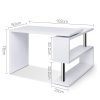 Computer Desk L-Shape Bookshelf White