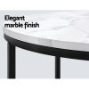 Coffee Table Round 70CM Marbel Effect