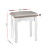 Dressing Table Stool Makeup Chair Bedroom Vanity Velvet Fabric – Grey