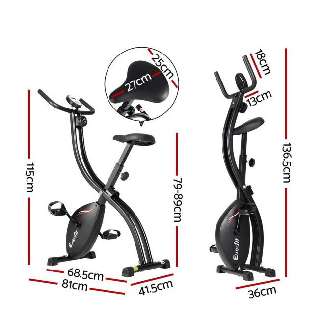 Folding Exercise Bike Magnetic X-Bike Bicycle Indoor Cycling Cardio