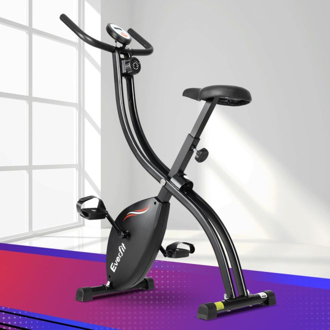 Folding Exercise Bike Magnetic X-Bike Bicycle Indoor Cycling Cardio