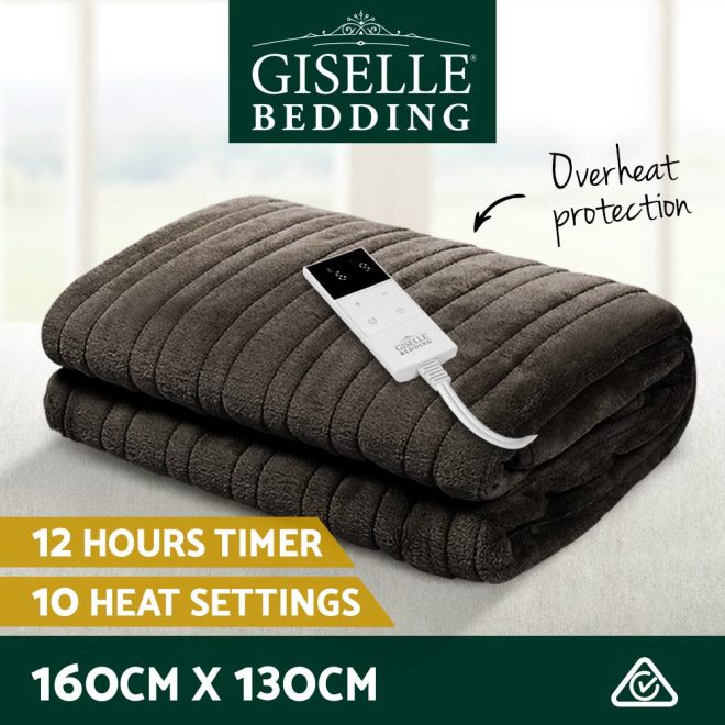 Bedding Electric Throw Blanket – Chocolate