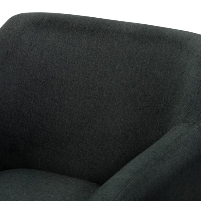 Fabric Tub Lounge Armchair – Charcoal