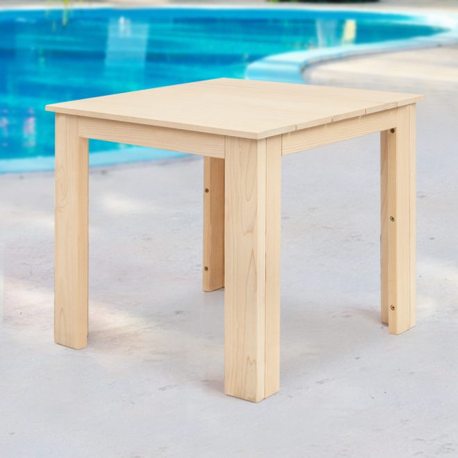 Wooden Outdoor Side Beach Table – Natural