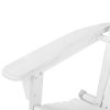 Outdoor Furniture Beach Chair Wooden Adirondack Patio Lounge Garden – White