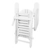 Adirondack Beach Chair with Ottoman – White – 1