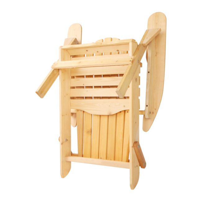 3 Piece Wooden Outdoor Beach Chair and Table Set – Natural