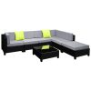 7-Piece Outdoor Sofa Set Wicker Couch Lounge Setting Seat Cover