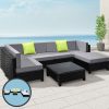 7-Piece Outdoor Sofa Set Wicker Couch Lounge Setting Seat Cover