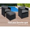 13 Piece Wicker Outdoor Dining Table Set – Black