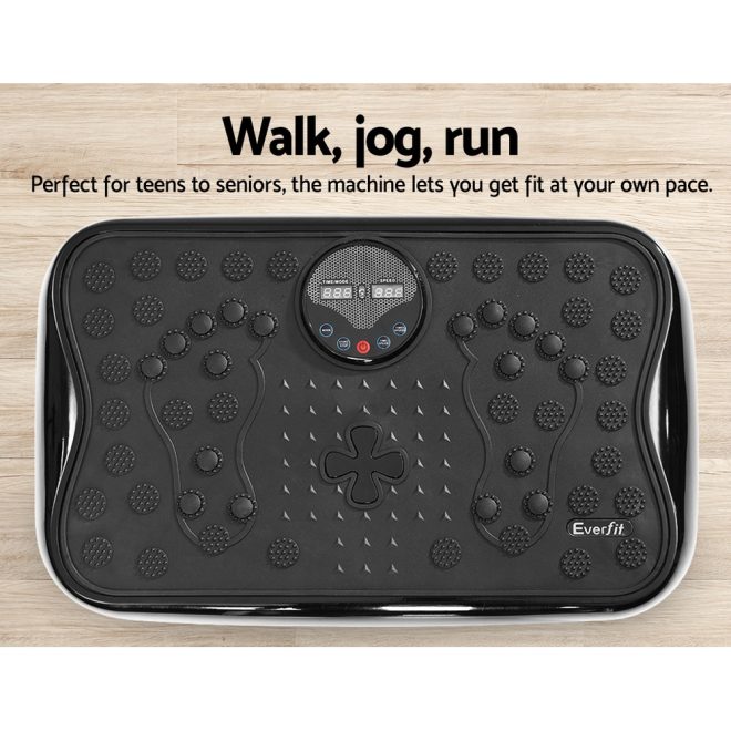 Vibration Machine Machines Platform Plate Vibrator Exercise Fit Gym Home – Black