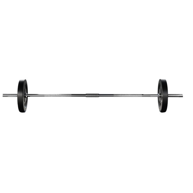 Barbell Weight Set Plates Bar Bench Press Fitness Exercise Home Gym 168cm – 18 kg