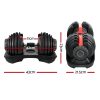 Adjustable Dumbbell Dumbbells Weight Plates Home Gym Fitness Exercise – 1