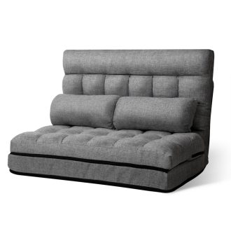 Lounge Sofa Bed 2-seater Floor Folding Fabric