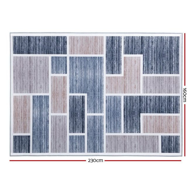 Floor Rugs Short Pile Area Rug Large Modern Carpet Soft Grey – 160×230 cm