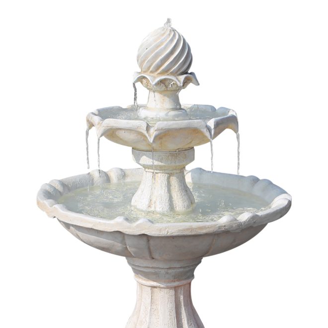 3 Tier Solar Powered Water Fountain – Ivory