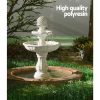 3 Tier Solar Powered Water Fountain – Ivory