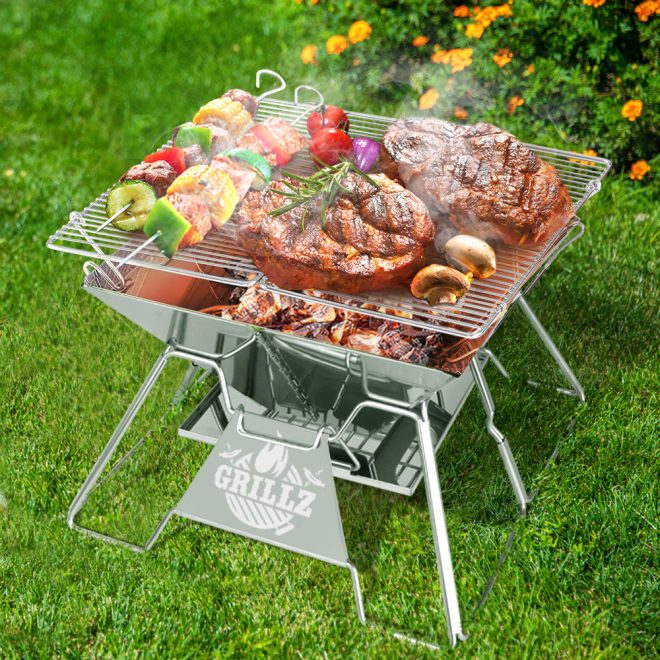 Fire Pit BBQ Grill with Carry Bag Portable