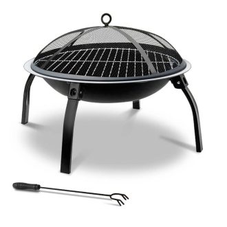 Fire Pit BBQ Charcoal Smoker Portable Outdoor Camping Pits Patio Fireplace